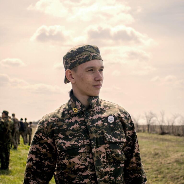 Young soldier in uniform